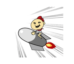 chicken work man sticker #1949542