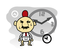 chicken work man sticker #1949545