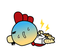 chicken work man sticker #1949551