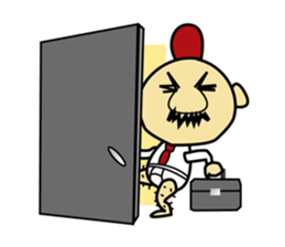 chicken work man sticker #1949553