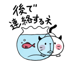 Chubby cat message sticker #1949832