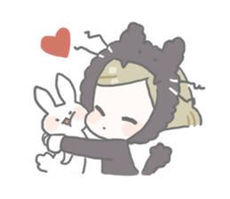 nekokaburisan&usagisan sticker #1950484