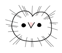 Mamefuku of barn owl sticker #1950730