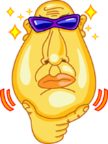 Egg Head is Here sticker #1951121