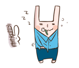 Rabbit with his plastic bag sticker #1952124