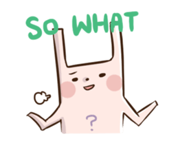 Rabbit with his plastic bag sticker #1952127