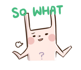 Rabbit with his plastic bag sticker #1952127