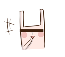 Rabbit with his plastic bag sticker #1952128