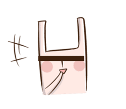 Rabbit with his plastic bag sticker #1952128