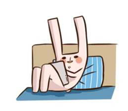 Rabbit with his plastic bag sticker #1952129