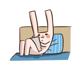 Rabbit with his plastic bag sticker #1952129