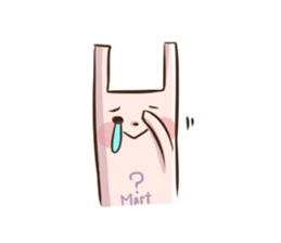 Rabbit with his plastic bag sticker #1952135