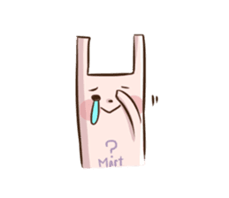 Rabbit with his plastic bag sticker #1952135