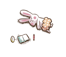 Rabbit with his plastic bag sticker #1952139