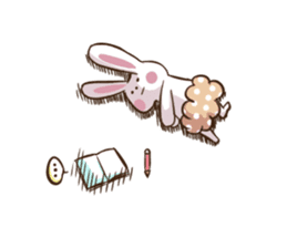 Rabbit with his plastic bag sticker #1952139
