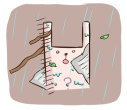 Rabbit with his plastic bag sticker #1952143