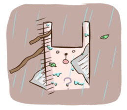 Rabbit with his plastic bag sticker #1952143