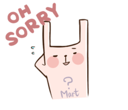 Rabbit with his plastic bag sticker #1952145