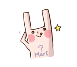 Rabbit with his plastic bag sticker #1952147