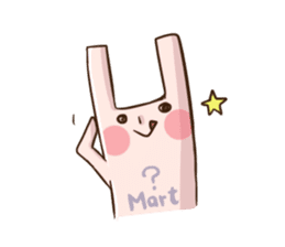 Rabbit with his plastic bag sticker #1952147