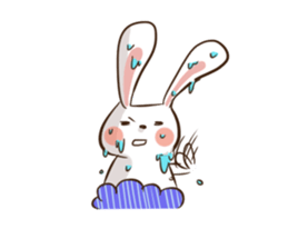 Rabbit with his plastic bag sticker #1952152