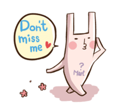 Rabbit with his plastic bag sticker #1952153