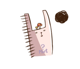 Rabbit with his plastic bag sticker #1952155