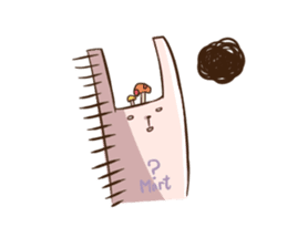 Rabbit with his plastic bag sticker #1952155