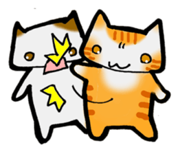 Standing straight Cat sticker #1952491