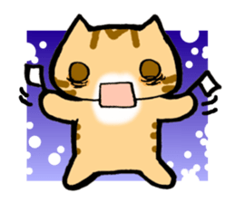 Standing straight Cat sticker #1952510