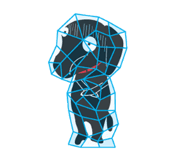 Black Lab moo sticker #1952838