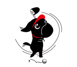 Black Lab moo sticker #1952842