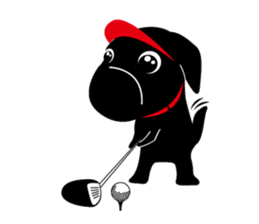 Black Lab moo sticker #1952843