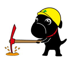 Black Lab moo sticker #1952844