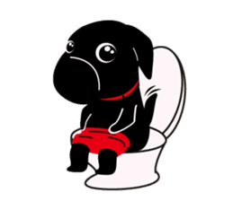 Black Lab moo sticker #1952849