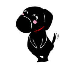 Black Lab moo sticker #1952853