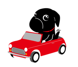Black Lab moo sticker #1952854