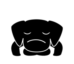 Black Lab moo sticker #1952855