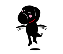 Black Lab moo sticker #1952856
