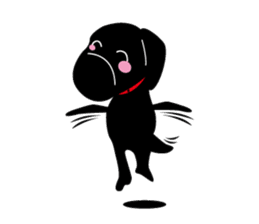 Black Lab moo sticker #1952856