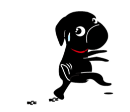 Black Lab moo sticker #1952858