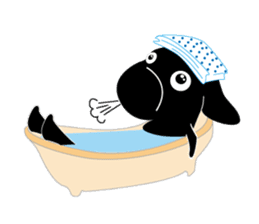 Black Lab moo sticker #1952860