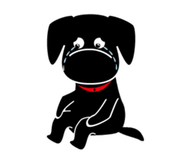 Black Lab moo sticker #1952862