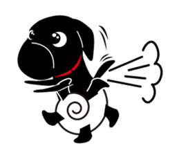 Black Lab moo sticker #1952863