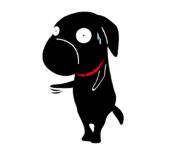 Black Lab moo sticker #1952864