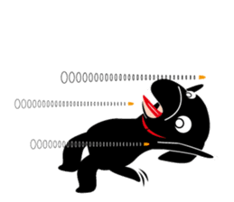 Black Lab moo sticker #1952866