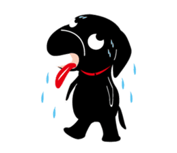 Black Lab moo sticker #1952867
