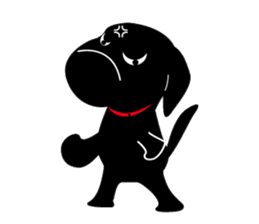 Black Lab moo sticker #1952869