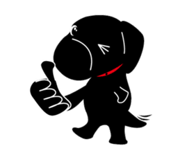 Black Lab moo sticker #1952870