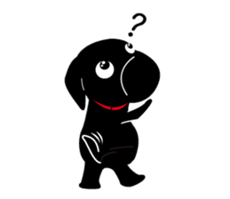 Black Lab moo sticker #1952871